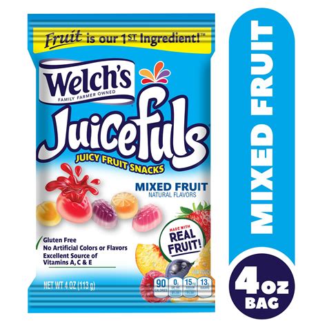 Welch S Juicefuls Mixed Fruit Fruit Snacks 4oz