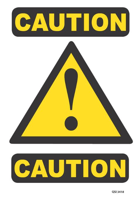 Caution Exclamation Mark Industrial Signs