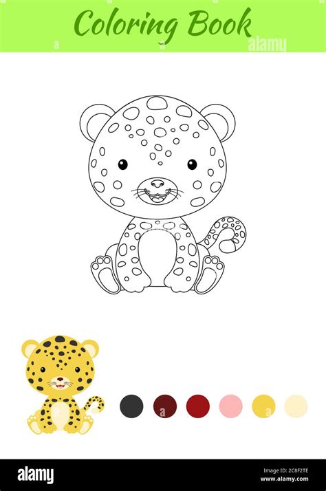 Coloring Page Little Sitting Baby Jaguar Coloring Book For Kids