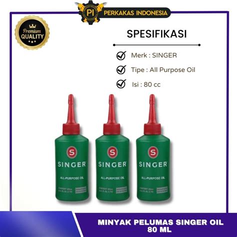 Jual Minyak Pelumas Singer Oil Ml Original Cairan Serbaguna Minyak