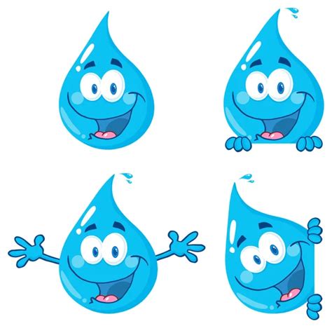 Smiling Water Drop Set Stock Vector Image By Noedelhap 22538727