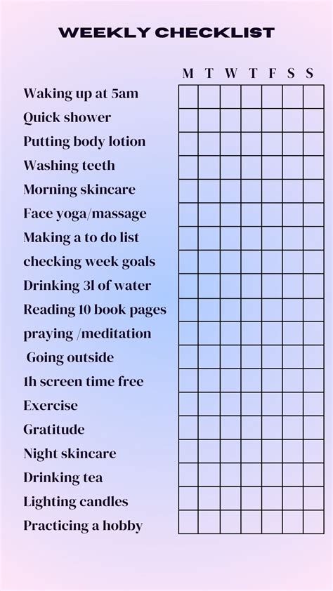 My At Home Self Care Routine Free Printable Self Care Checklist Artofit