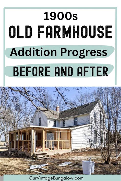 An Old Farmhouse With The Words Before And After