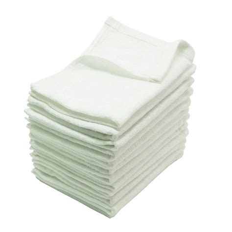 White Color Fingertip Guest Towels Terry Velour Hand Towels Wholesale
