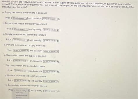 Solved How Will Each Of The Following Changes In Demand Chegg