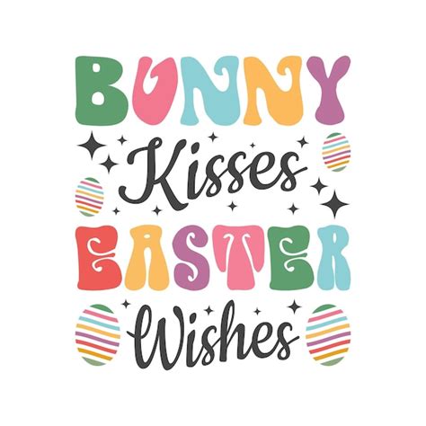 Premium Vector Bunny Kisses Easter Wishes