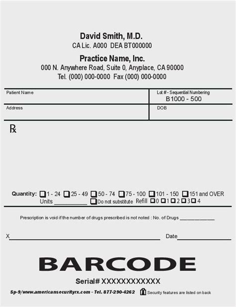 Ca Prescription Samples Asrx