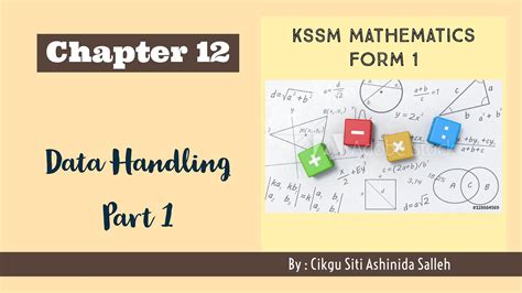 Mathematics Form 1 Kssm Data Handling Part 1 Youtube