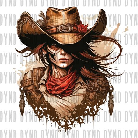 Cowgirl Skull Svg File For Sublimation Western Skull Svg Western