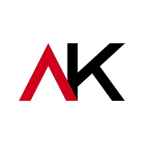 Gráfico De Vector De Ilustración Del Logotipo De Letra Ak Moderno