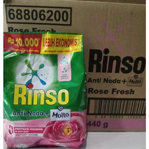 Jual Rinso Anti Noda Molto Deterjen Bubuk Rose Fresh 440g Shopee