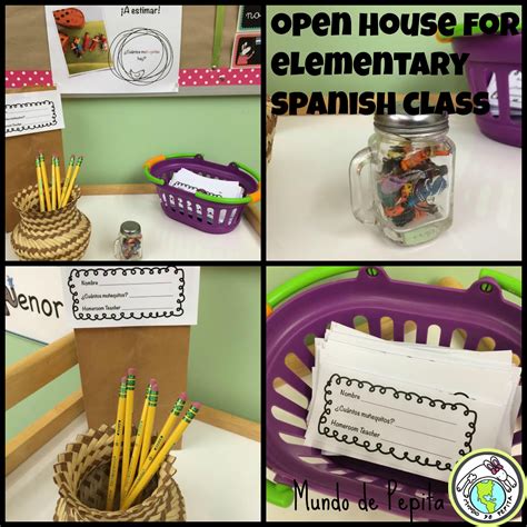 Open House Activities for Elementary Spanish Class | Mundo de Pepita