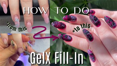 How To Do A Gelx Fill In Step By Step Gel Extension Fill In Youtube