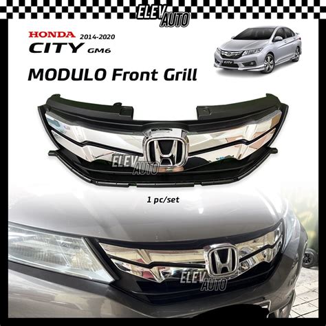 Honda City GM6 2014 2015 2016 MODULO Front Grille Grill Sarung Chrome