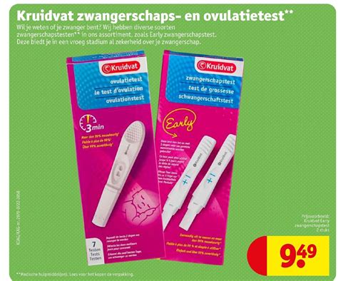 Early Zwangerschapstest 2 Stuks Aanbieding Bij Kruidvat