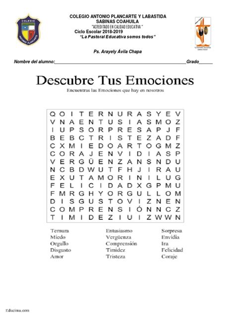 Sopa De Letras Emociones Creat De Profesori Twinkl Porn Sex Picture