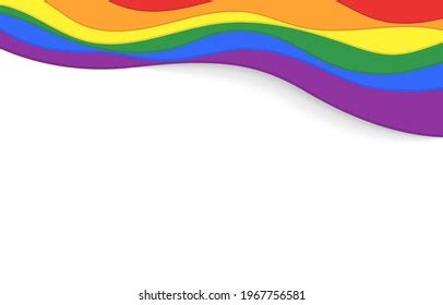 Lgbt Rainbow Wave Flag Flutter Lesbian Stock Vector Royalty Free Shutterstock