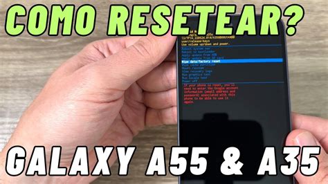 Cómo resetear Samsung Galaxy A35 A55 YouTube