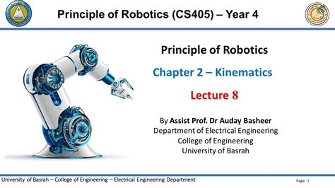 Chapter 2 Robotics Kinematics Lecture 8 YouTube