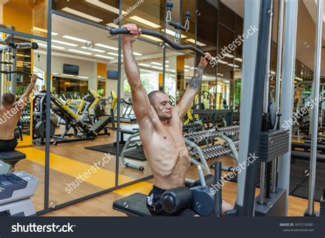 Fitness Muscular Man Naked Torso Working Stock Photo Edit Now