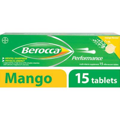 Buy Berocca Performance Vitamin B Mango Energy Effervescent Tablet S