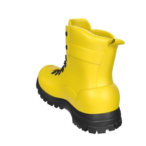 Premium Photo A Pair Of Yellow Boots With The Word Thunder On The Bottom