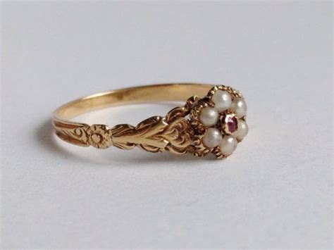 Early 1800s Pearl And Ruby Georgian Ring Georgian Ring Favorite Rings