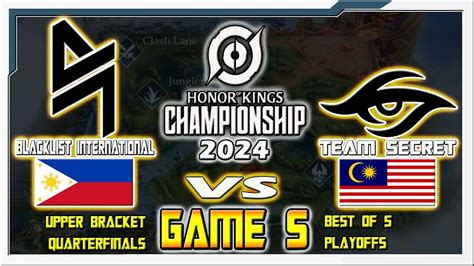 Blacklist Vs Team Secret Game Quarterfinals Philippines Vs