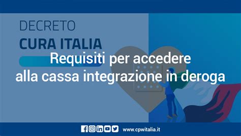 Requisiti Per Accedere Alla Cassa Integrazione In Deroga CPW Italia