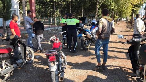 Antalya da motosiklet denetimi 380 sürücüye ceza kesildi Son Dakika