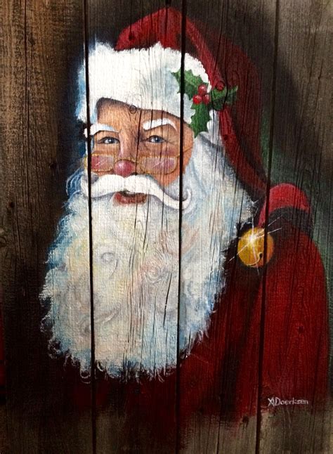 Christmas Canvas Paintings Santa