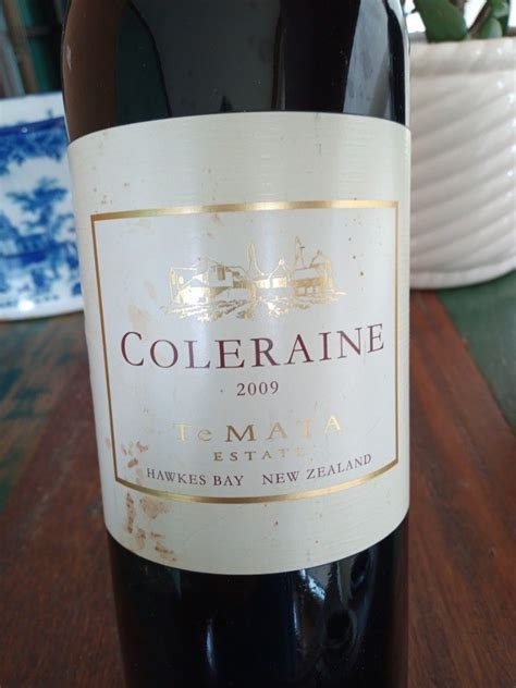 2009 Te Mata Estate Coleraine New Zealand North Island Hawke S Bay