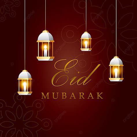 Eid Mubarak Minimalist Vector With Lantern Background Happy Eid Eid