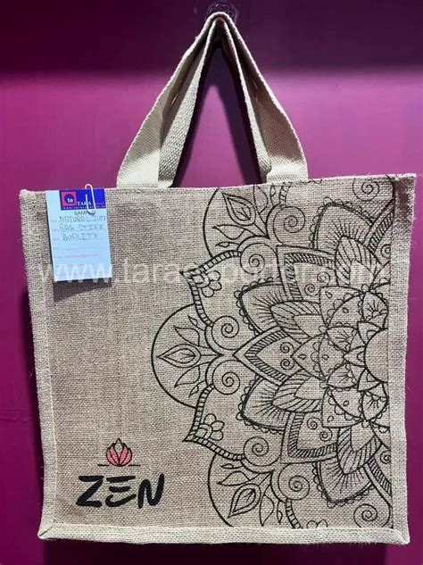 Printed Te Natural Stiff Jute Unlaminated Bag Capacity Kg At Rs