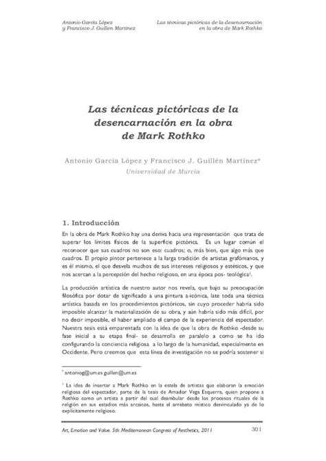 PDF Las técnicas pictóricas de la desencarnación en la obra de