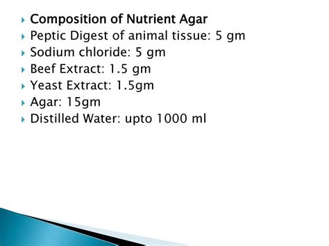 Aim To Prepare The Nutrient Agar Solid And Nutrient Broth Liquid Medium Ppt Download