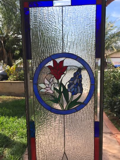 So Beautiful Texas Wildflowers Leaded Stained Glass Window Panel