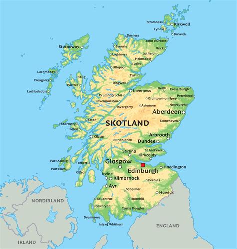 Kort Over Skotland Se Bl A Placeringen Af Glasgow Albatros