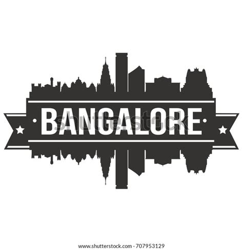 Bangalore Indiaskyline Silhouette City Vector Design Stock Vector