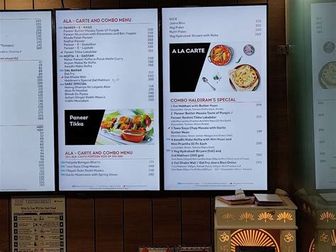 Menu At Haldiram S Dlf Saket New Delhi Plot No