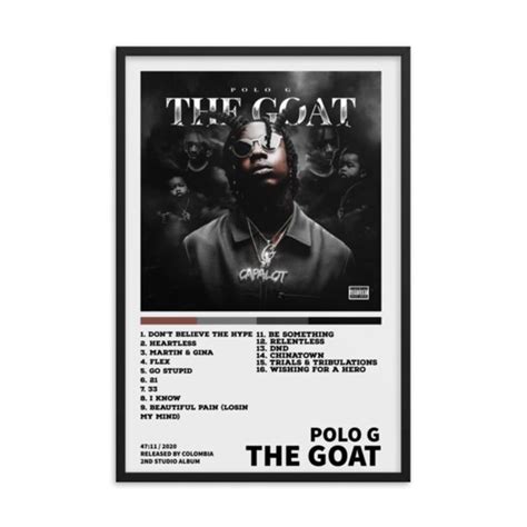 Polo G The Goat Album Cover Poster Poster Print Wall Art Etsy