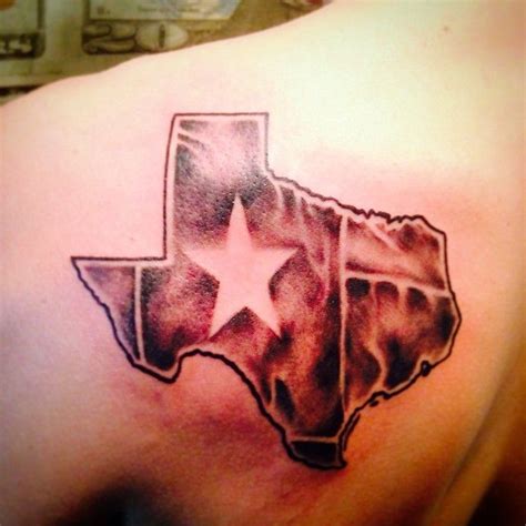 Texas Flag Tattoo Free Style Negative Shading Flag Tattoo Texas