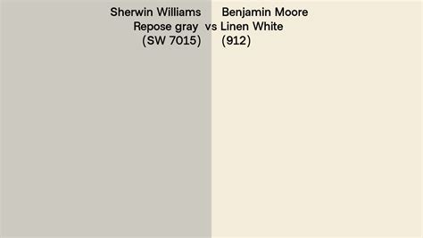 Sherwin Williams Repose Gray Sw 7015 Vs Benjamin Moore Linen White 912 Side By Side Comparison