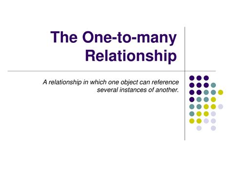 PPT - The One-to-many Relationship PowerPoint Presentation, free ...