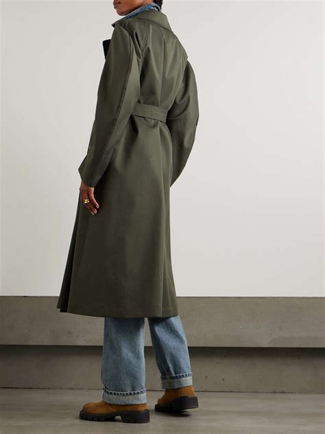 LOEWE Belted Double Breasted Cotton Gabardine Trench Coat NET A PORTER