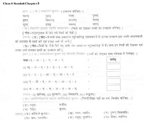 Ncert Solutions For Class 6 Sanskrit Chapter 3 शब्दपरिचयः Iii Question Answer Pdf Aglasem