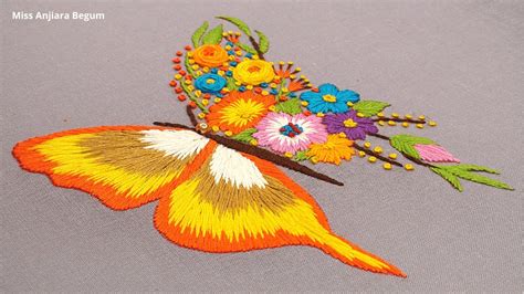 Gorgeous Butterfly Embroidery Idea Hand Embroidery Cute Butterfly Designs Miss Anjiara Begum