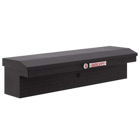 Weather Guard 56 In Matte Black Aluminum Low Profile Long Lo Side Truck Tool Box 178 52 04