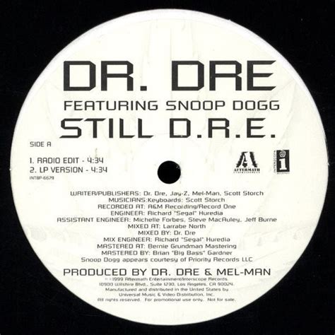 Dr. Dre: Still D.R.E. 12" – TurntableLab.com