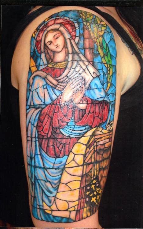 Stained Glass Window Done By Ace At Absolute Tattoo In San Diego California Via Inkednurse